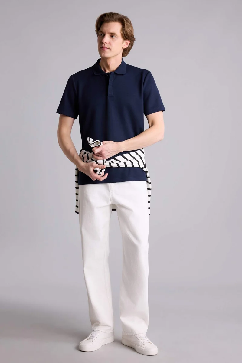 ديفاكتو Regular Fit Short Sleeve Polo T-Shirt