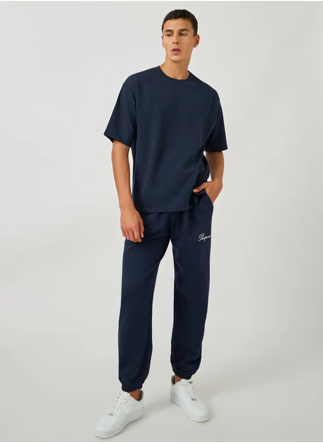 Styli Styli Oversized Panel Detail Terry T-Shirt