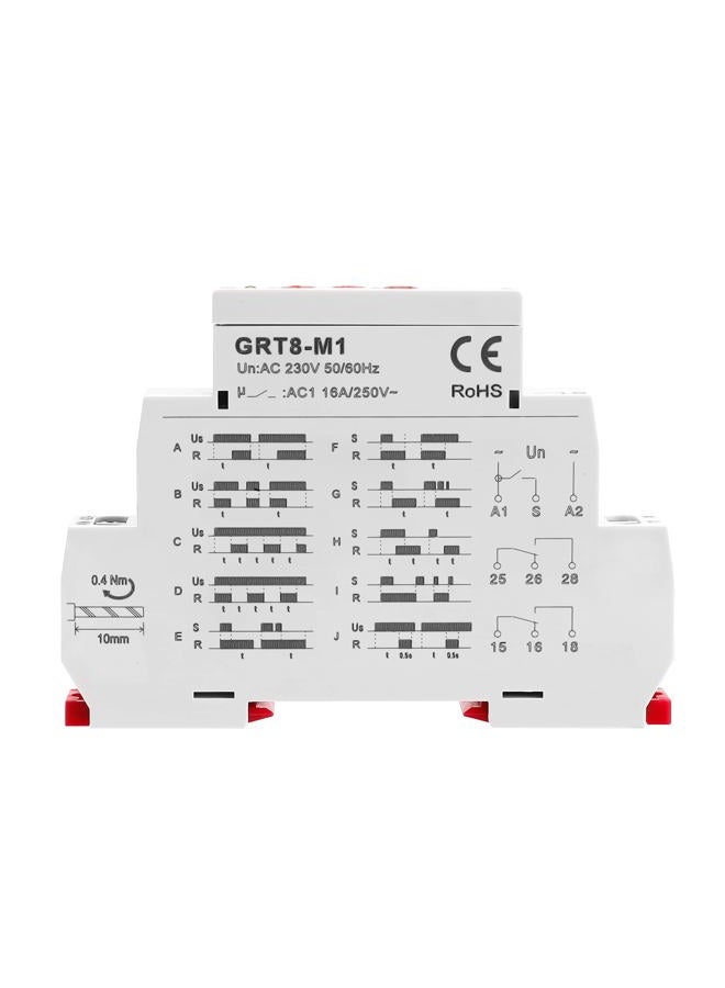 GEYA GRT8-M1 16A Multifunction Time Relay 1 Output Contacts 10 Function AC230V Relay - Image 2