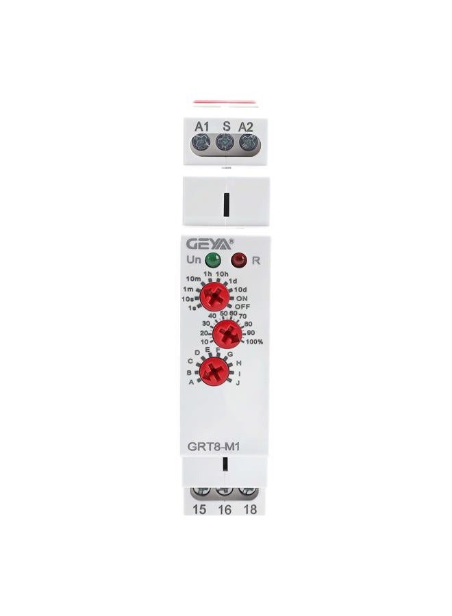 GEYA GRT8-M1 16A Multifunction Time Relay 1 Output Contacts 10 Function AC230V Relay - Image 1