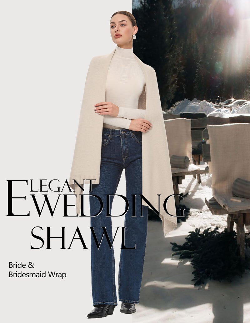 PULI Women's Pashmina Shawl Wraps for Evening Dress Large Scarf Blanket Long Wedding Bridals Winter Warm Shoulder Wrap Barley Twist - Image 2