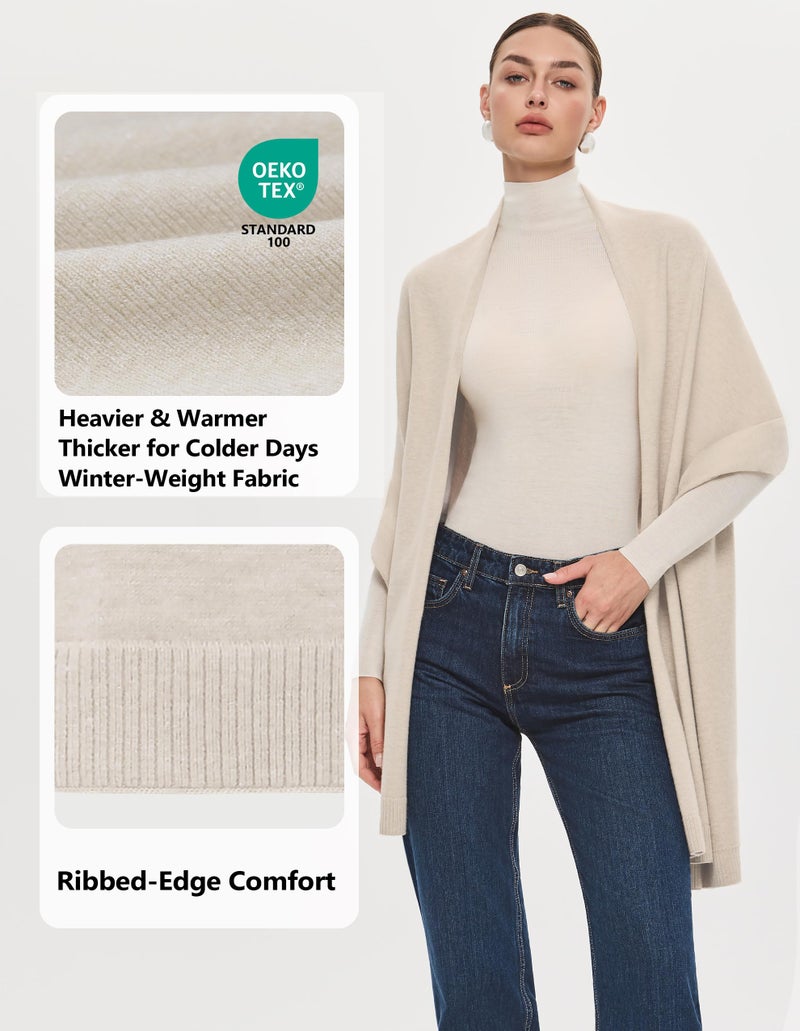 PULI Women's Pashmina Shawl Wraps for Evening Dress Large Scarf Blanket Long Wedding Bridals Winter Warm Shoulder Wrap Barley Twist - Image 4