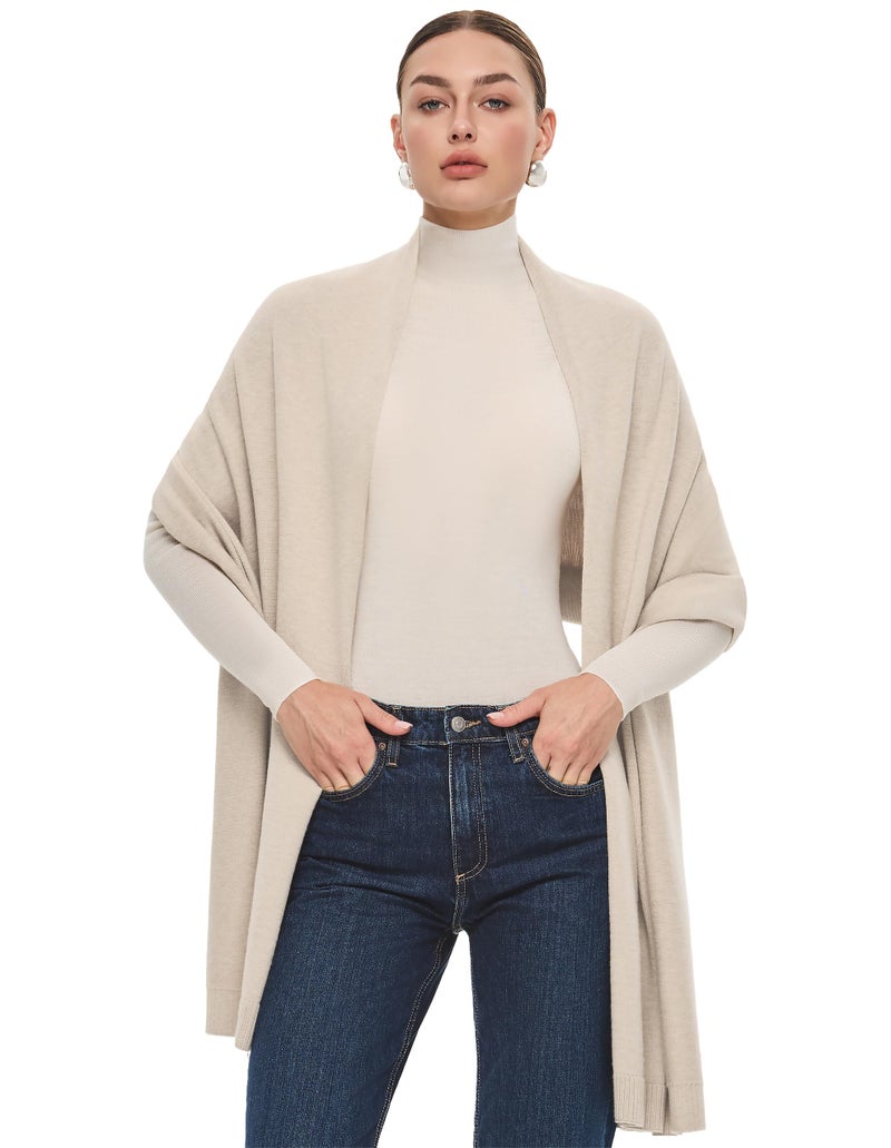 PULI Women's Pashmina Shawl Wraps for Evening Dress Large Scarf Blanket Long Wedding Bridals Winter Warm Shoulder Wrap Barley Twist - Image 1