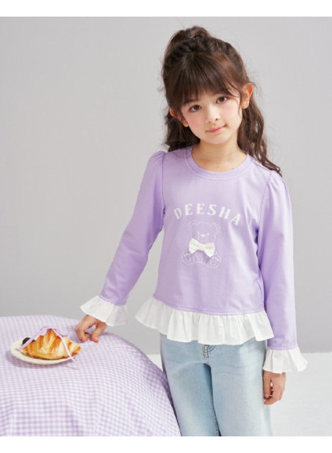 DEESHA Sweet Girl's Long Sleeve T-shirt 26 Spring Children's T-shirt - Image 1