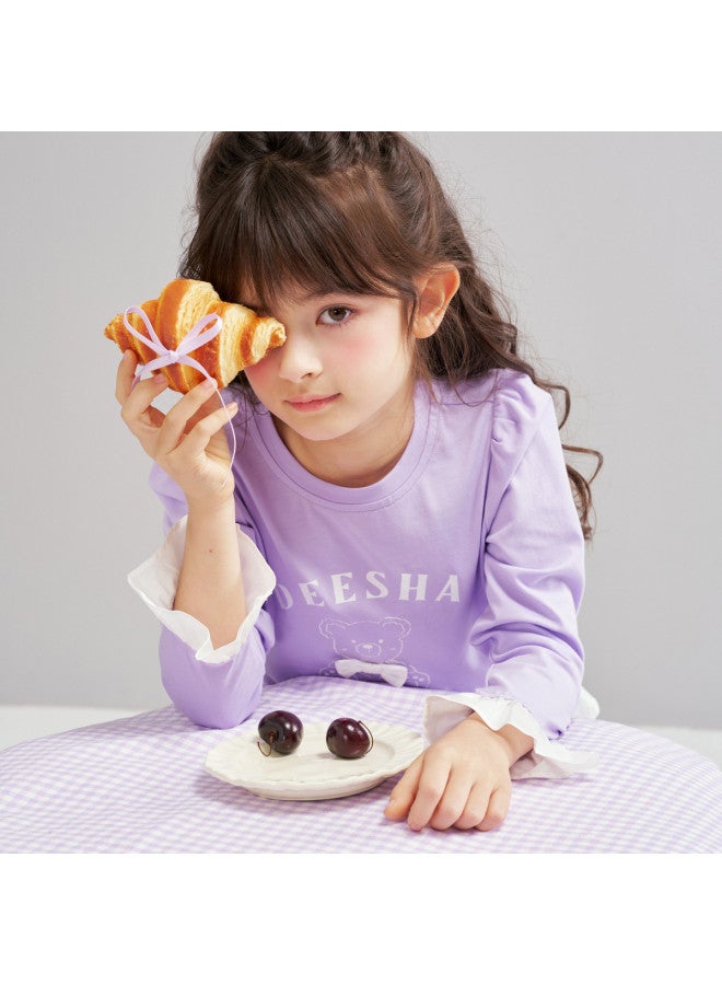 DEESHA Sweet Girl's Long Sleeve T-shirt 26 Spring Children's T-shirt - Image 4