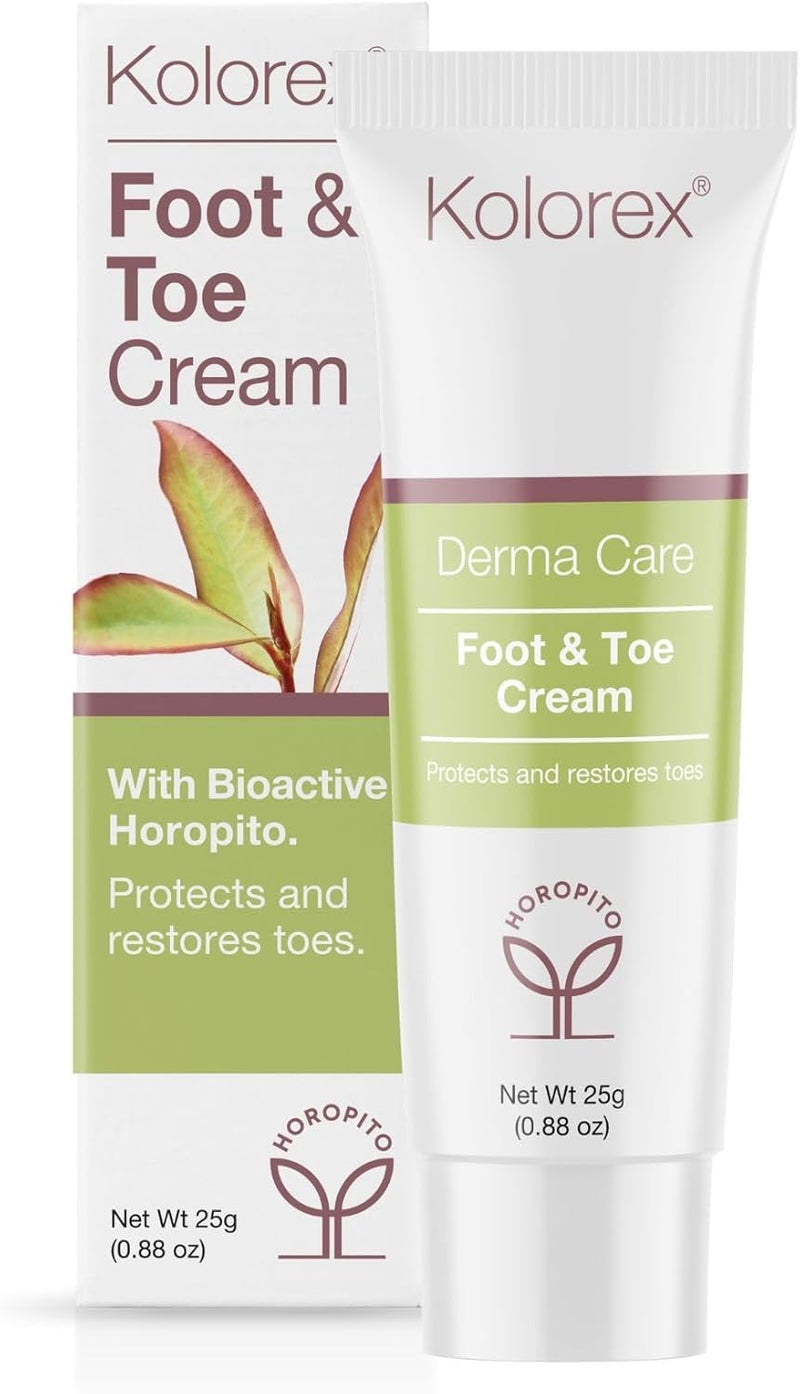 Kolorex® Foot & Toe Care Cream (25g), Remedy for Athlete's Foot, Natural ingredients, Effectively rebalance yeast, Hygienic best