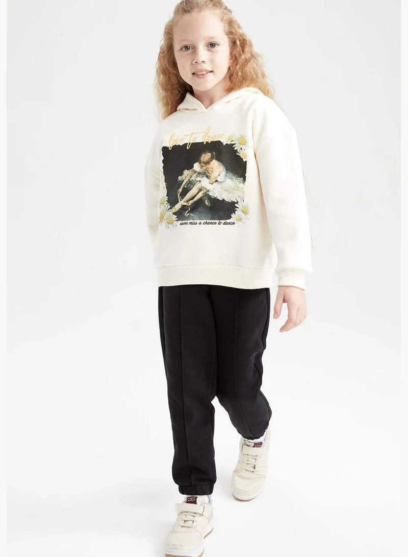 DeFacto Girl Relax Fit Hooded Long Sleeve Knitted Sweatshirt