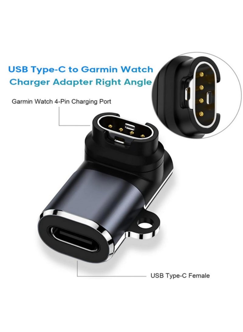 محول شاحن مزدوج لساعة Garmin مع كابل USB من النوع-C للشحن لأجهزة Garmin Fenix 7 و6 و5 وS وX وForerunner 965 و955 و935 و245 و45 و45S وVivoactive 5 و4 و4S و3 وVenu وInstinct وEpix وQuatix - Image 4
