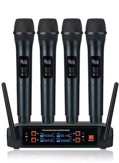 TIGER Wireless Handheld Microphone for Home Karaoke, Outdoor Audio --TV Singing, KTV, Parties, Weddings, Meetings, Church | 4-Channel VHF Metal Dynamic Mic with 200ft Range | Noise Reduction, 8-12 Hour Battery Life || Perfect for Events & Performances  - Image 1