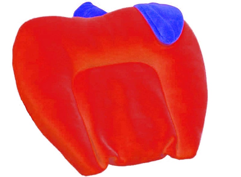 Homeoculture Homeoculture Velvet Round Head Shape Mustard Seeds Rai Pillow for Infants Babies Sleeping Takiya Apple Pillows 0-12 Months Pack of 1 (Red)  - Image 2