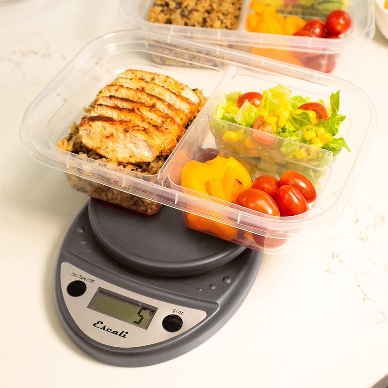 Escali ميزان الطعام الرقمي بريمو - ميزان مطبخ متعدد الوظائف وميزان خبز لقياس الوزن بدقة والتحكم في الحصص، 8.5 × 6 × 1.5 بوصة، معدني - Image 4