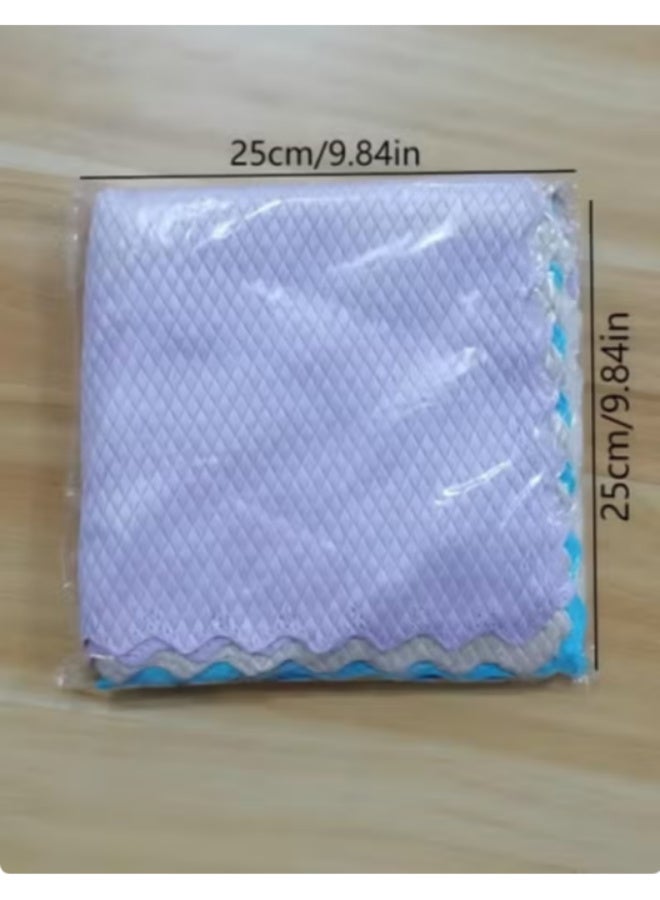 10 pack Microfiber Glass Cleaning Cloth，Cleaning Rags Kitchen Towel，Lint Free，Reusable household Glass Cleaning Towel, Super Absorbent，Quickly Clean Window, Glasses, Windshields, Mirrors, and Stainless Steel,10 pack/Random Color - Image 3