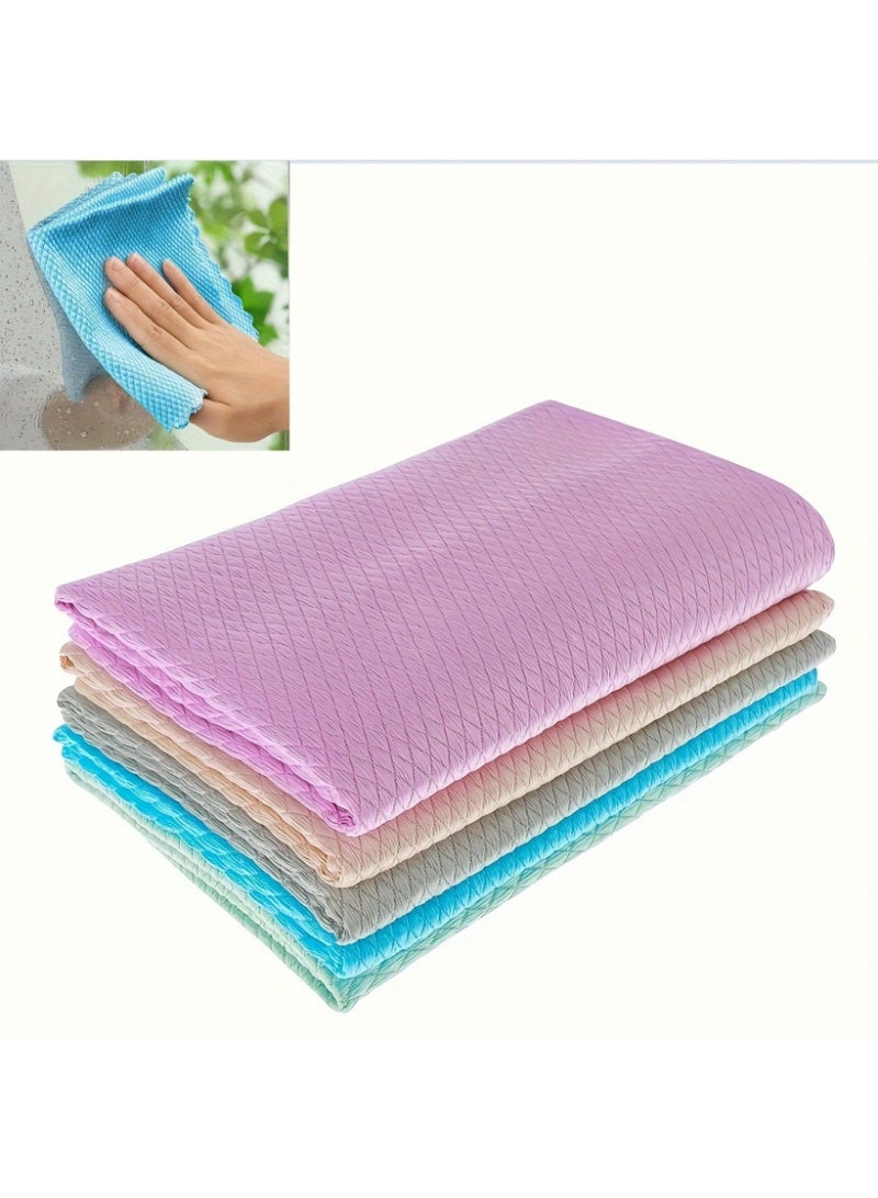 10 pack Microfiber Glass Cleaning Cloth，Cleaning Rags Kitchen Towel，Lint Free，Reusable household Glass Cleaning Towel, Super Absorbent，Quickly Clean Window, Glasses, Windshields, Mirrors, and Stainless Steel,10 pack/Random Color - Image 4