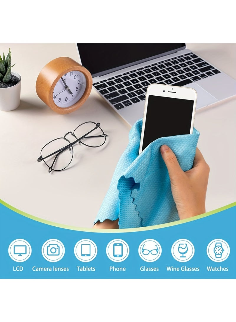 10 pack Microfiber Glass Cleaning Cloth，Cleaning Rags Kitchen Towel，Lint Free，Reusable household Glass Cleaning Towel, Super Absorbent，Quickly Clean Window, Glasses, Windshields, Mirrors, and Stainless Steel,10 pack/Random Color - Image 2