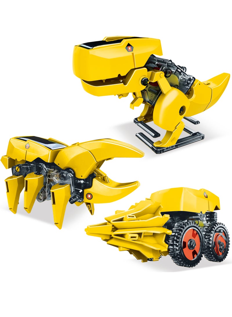 PicassoTiles Picasso - 3-in-1 Solar Powered Dinosaur Robot Science Kit for Kids - DIY STEM Toy with Solar Energy, Eco-Friendly Play, and Hands-on Learning  - Image 5