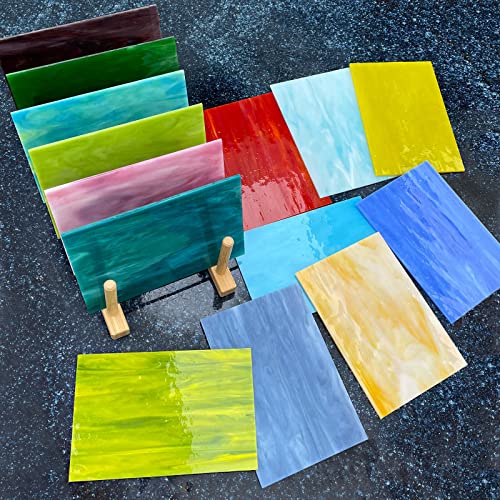 LITMIND 16 Sheets Stained Glass Variety Pack, 4 x 6 Inch Mosaic Tiles for Crafts, Assorted Colors Cathedral Art, Sheets for Making Projects (Opaque) - Image 2