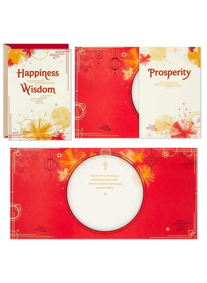 Hallmark Chinese New Year Cards 2024 Happiness Luck Prosperity (Pack Of 3 Lunar New Year Cards Year Of The Snake Red Envelopes) - Image 3