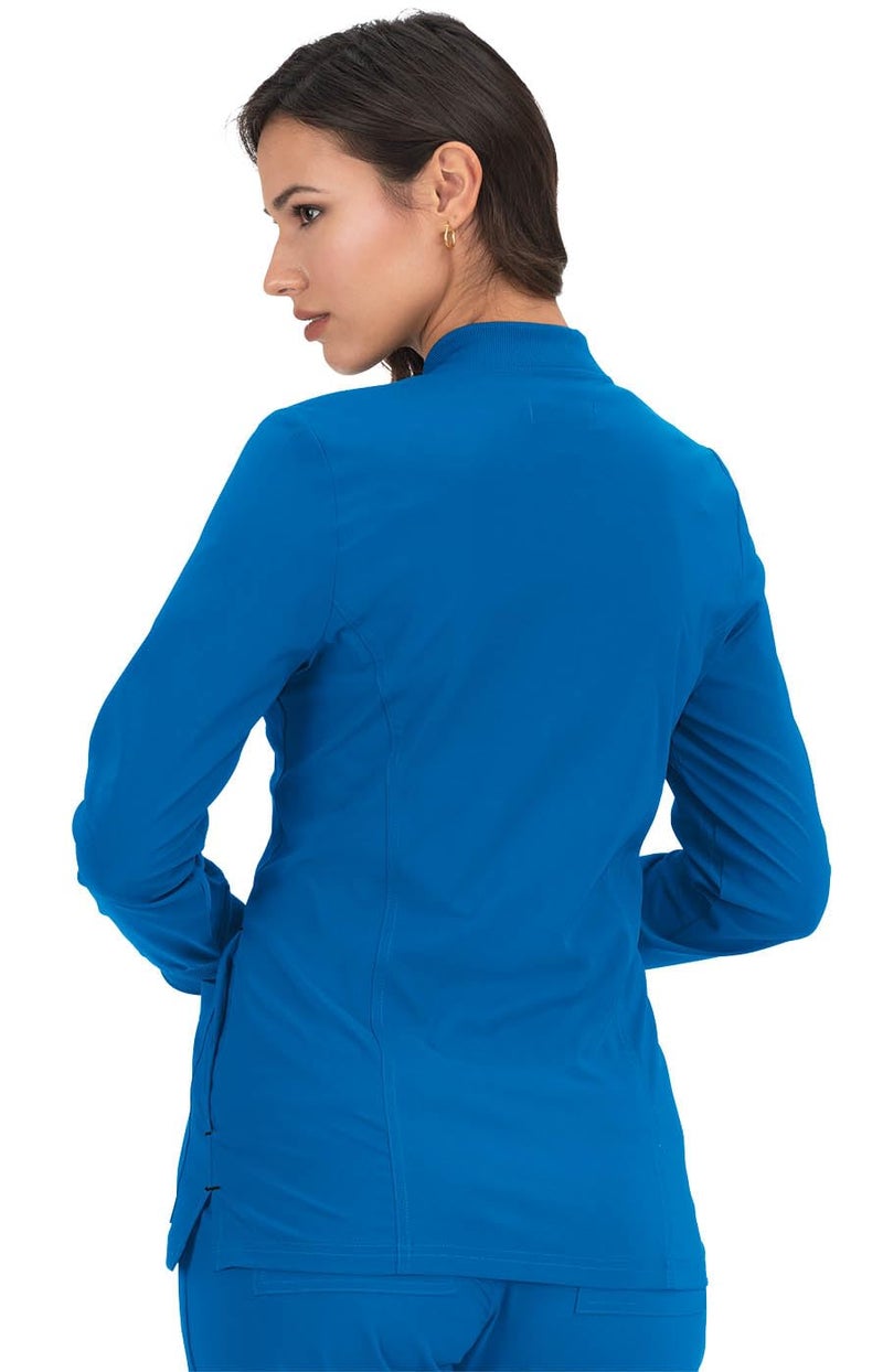 KOI Basics Andrea Women's 4-Pocket Stretch Jacket Royal Blue Medium - Image 2
