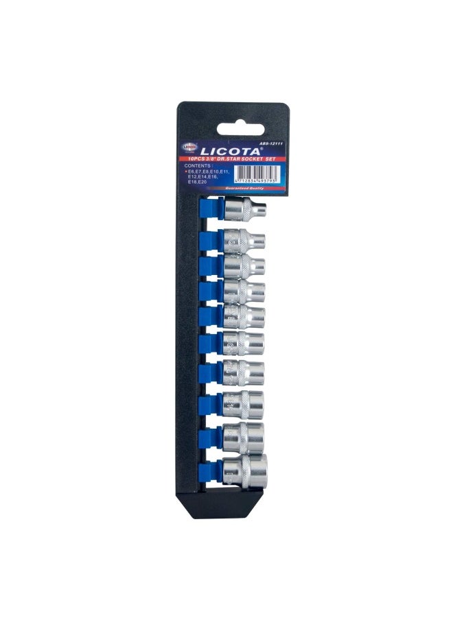 LICOTA 10 Piece Star Socket Set 3 8 Inchive  - Image 1