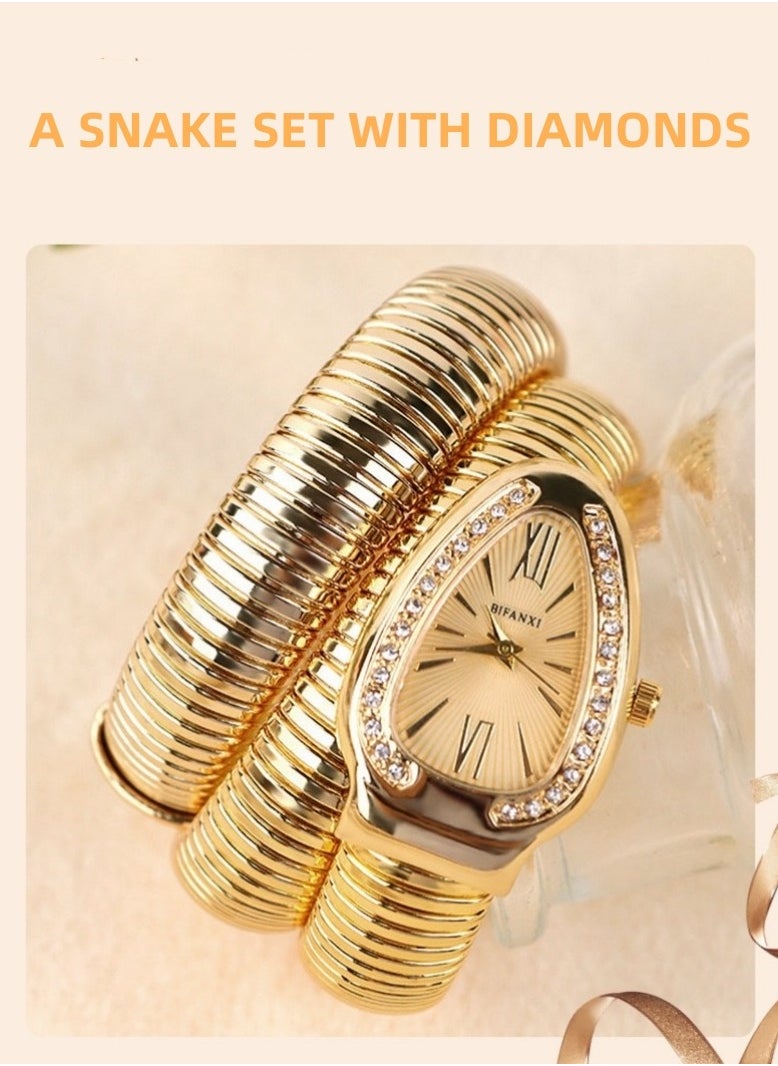 BIFANXI BIFANXI Snake Watch Women's Fashion Bracelet Watch  - Image 3