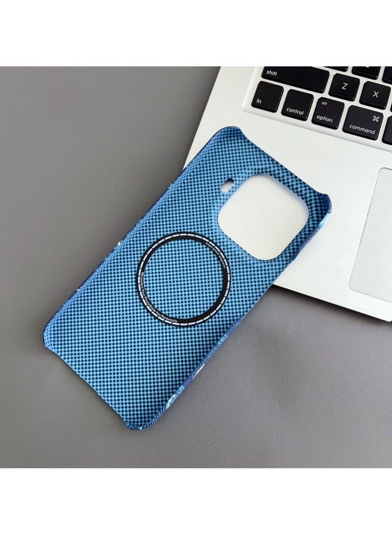 عام غطاء شبه مفتوح مغناطيسي لهاتف Xiaomi 17T Pro، بتصميم مموج من نسيج الكيفلار (Kevlar) غير اللامع (ماتي)، غطاء واقي مضاد للصدمات. - Image 2