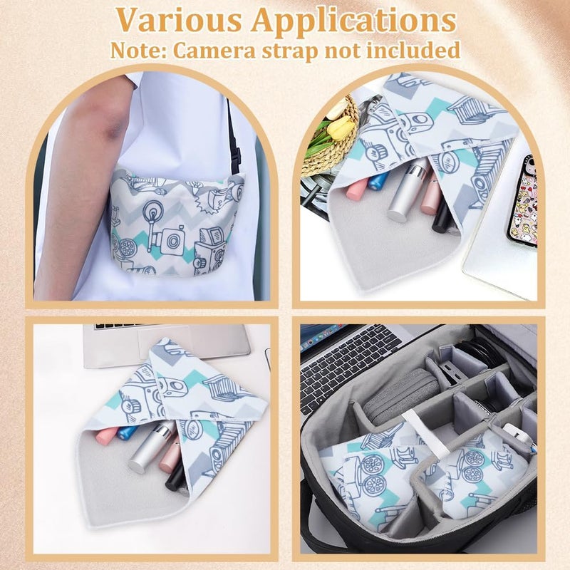 CREATCABIN CREATCABIN Camera Protective Wrap Camera Wrap Magic Storage Bag SelfAdhesive Scratch Prevent Cosmetic Travel Product Storage Lens Pouches Soft Cloth with Sticky for Camera Tech Gear 11x11 Inch  - Image 3