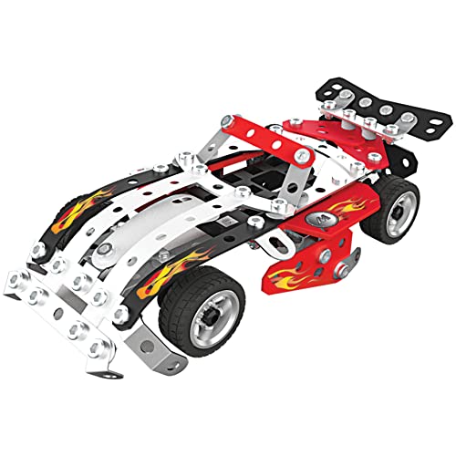 MECCANO, 10-in-1 Racing Vehicles STEM Model Building Kit with 225 Parts and Real Tools, Kids Toys for Ages 8 and up - Image 2