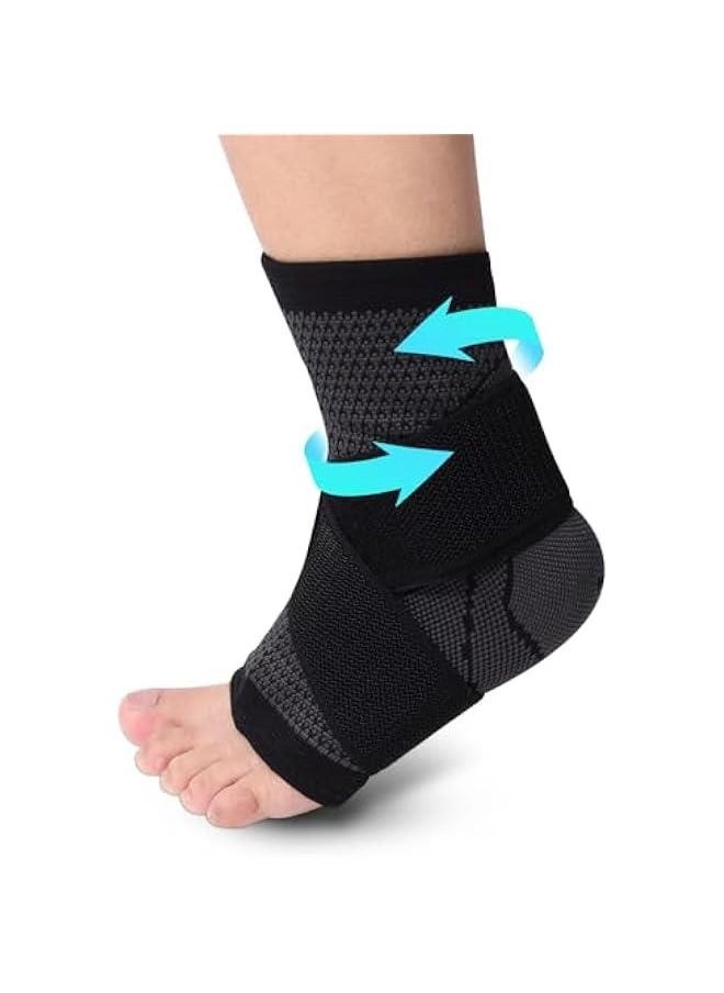 Generic Ankle Brace, Achilles & Plantar Fasciitis Relief Compression Sleeve, Foot Brace with Ankle Support Strap for Women and Men, Heel Protector Wrap for Pain, Tendonitis & Sprain  - Image 1