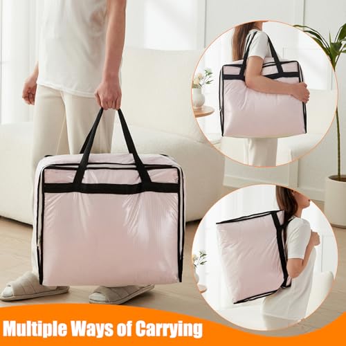 MKOKYD 40L Clear Storage Bags for Blanket, Clothes, Comforter, Bedding, Sheet, Pillow - Closet Organizers and Storage Containers, Under Bed Storage Bag with Zipper (Clear, 3 Pack) - Image 4