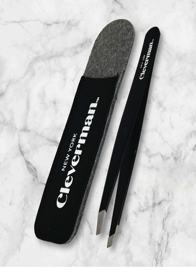 Cleverman Precision Slant Tweezer - Expert Eyebrow and Facial Hair Removal, Ideal for Ingrown Hair & Splinters, Travel Tweezer - Image 4