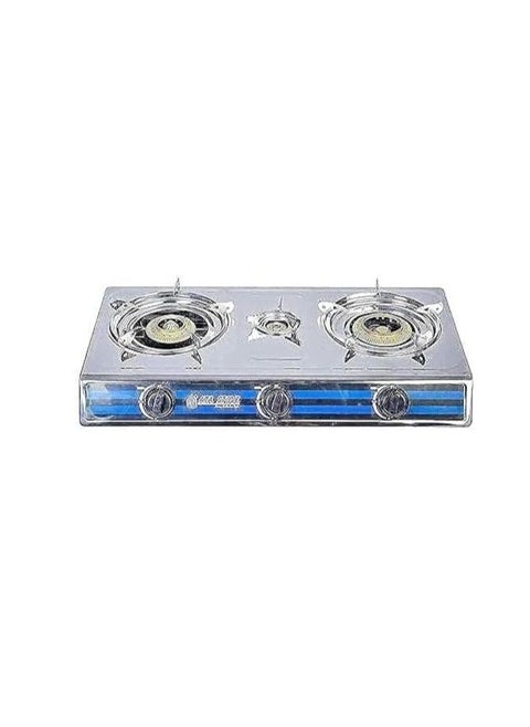 بوتاجاز مسطح 3 شعلة فضي - تصميم عصري مع أداء قوي وسهل الاستخدام – طراز J-GC401