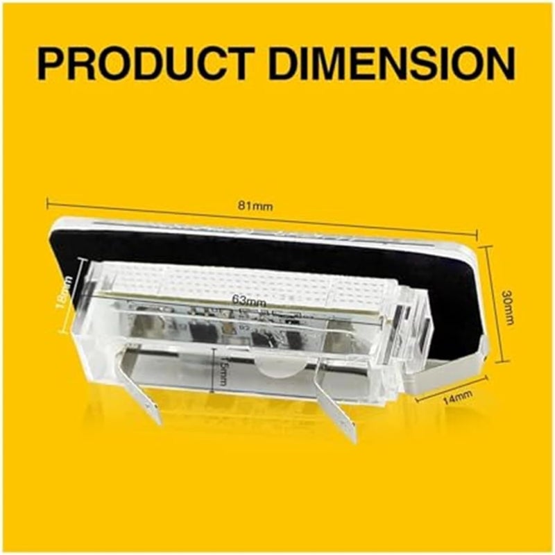 Vuzmode 2PCS Car License Plate Light for Benz and Smart - Image 2
