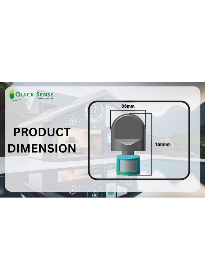 Quick Sense (Qs-11): 180` Wall-Mount LUX , Time , Sensitivity Adjustment Automatic 220V PIR Energy Saving Light and Motion Sensor Switch, White - Image 3