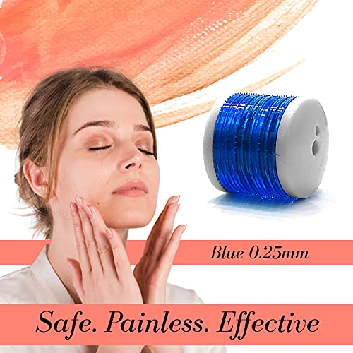 Epyz 540 Needles Skin Derma Roller Microneedling Instrument for Face, Acne, Beard, Hair Loss and Hair Growth with Storage Case (0.25, Transparent Blue) (1 Unit) - Image 4