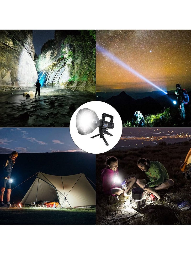 Rechargeable LED Spotlight Torch with Tripod Mount and USB Output