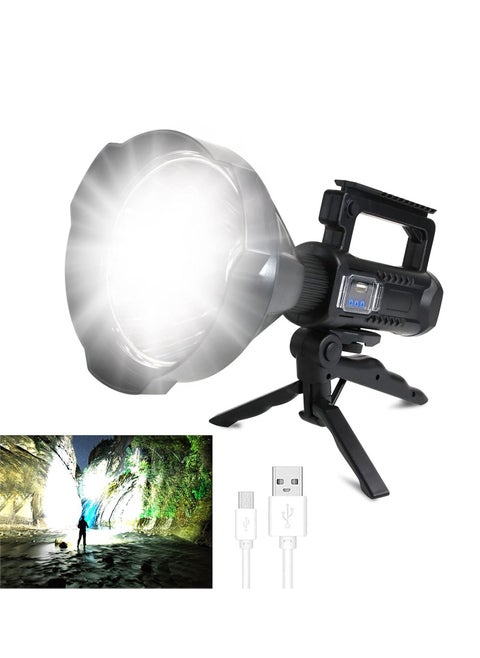 Rechargeable LED Spotlight Torch with Tripod Mount and USB Output