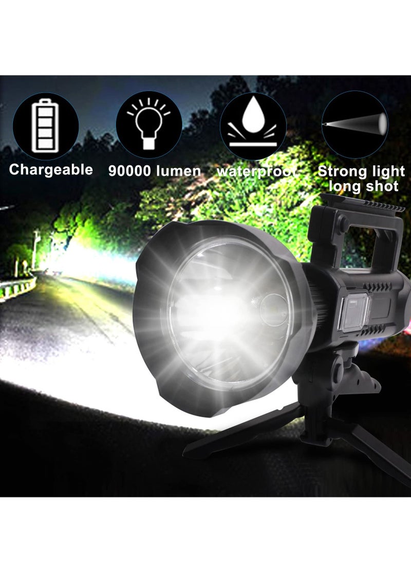 Rechargeable LED Spotlight Torch with Tripod Mount and USB Output