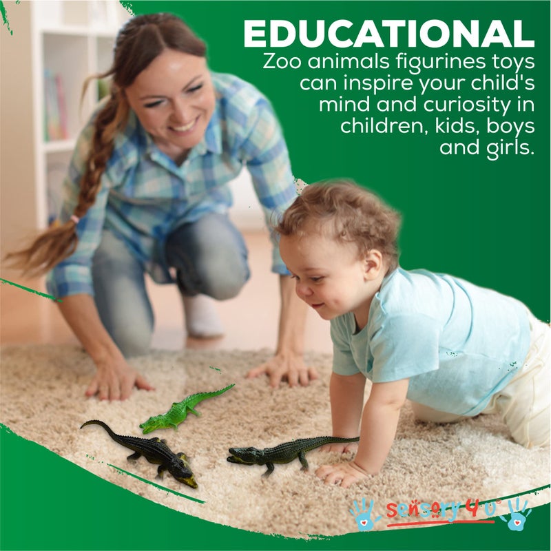 Sensory4u ألعاب التمساح SENSORY4U – 16 قطعة تمساح بحجم 6 إنش، ألعاب صيد التماسيح، شخصيات حيوانات لهدايا الحفلات، هدايا، جوائز وتوزيعات – ألوان متنوعة - Image 4