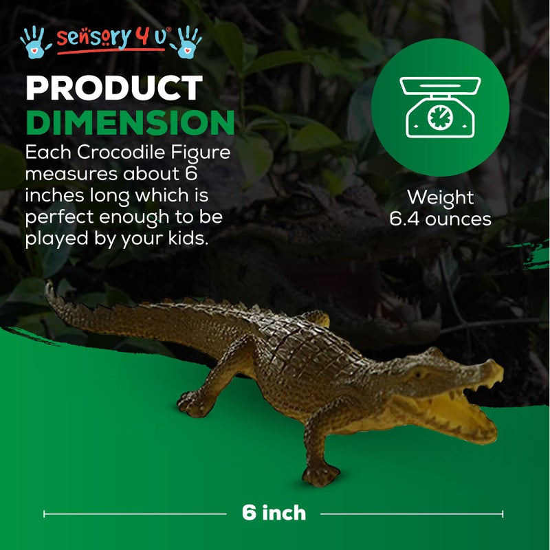 Sensory4u ألعاب التمساح SENSORY4U – 16 قطعة تمساح بحجم 6 إنش، ألعاب صيد التماسيح، شخصيات حيوانات لهدايا الحفلات، هدايا، جوائز وتوزيعات – ألوان متنوعة - Image 2