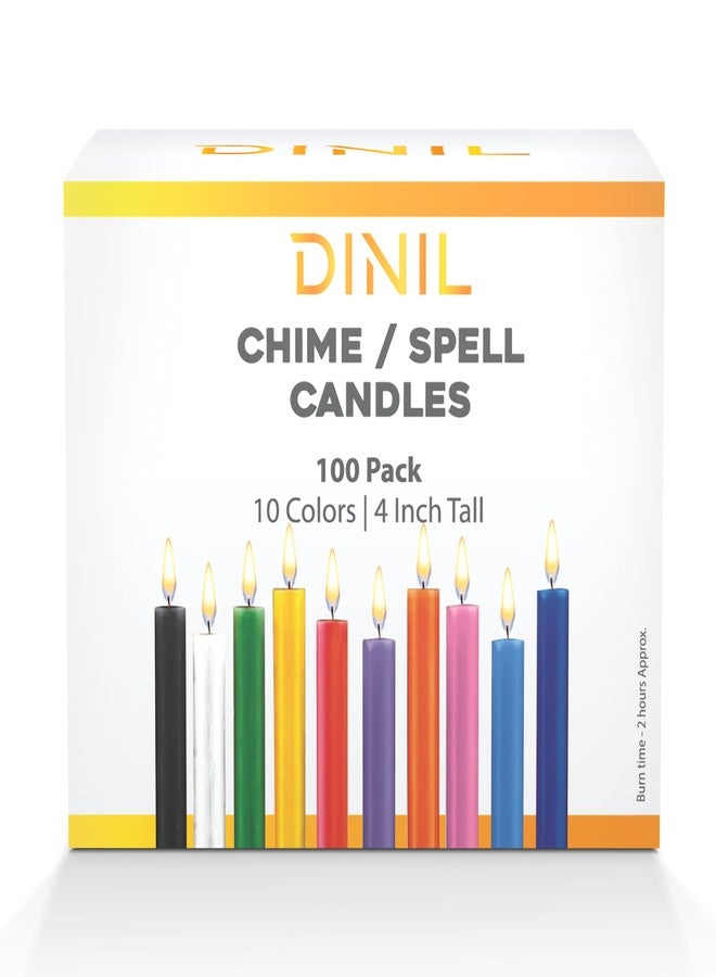 Dinil - Spell & Chime Candles – Premium Mini Taper Candles for Rituals, Prayer, Birthdays, Meditation, Altar, Spells, Chime Candles (100, 10 Assorted Colors) - Image 1