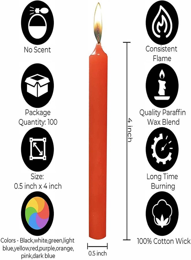 Dinil - Spell & Chime Candles – Premium Mini Taper Candles for Rituals, Prayer, Birthdays, Meditation, Altar, Spells, Chime Candles (100, 10 Assorted Colors) - Image 4