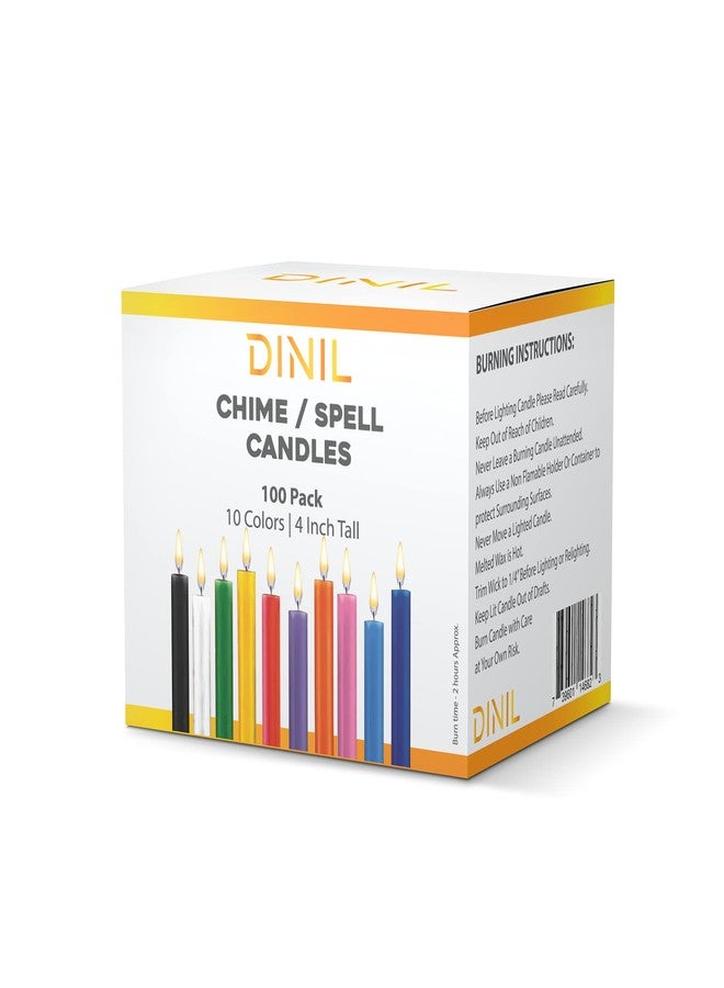 Dinil - Spell & Chime Candles – Premium Mini Taper Candles for Rituals, Prayer, Birthdays, Meditation, Altar, Spells, Chime Candles (100, 10 Assorted Colors) - Image 3