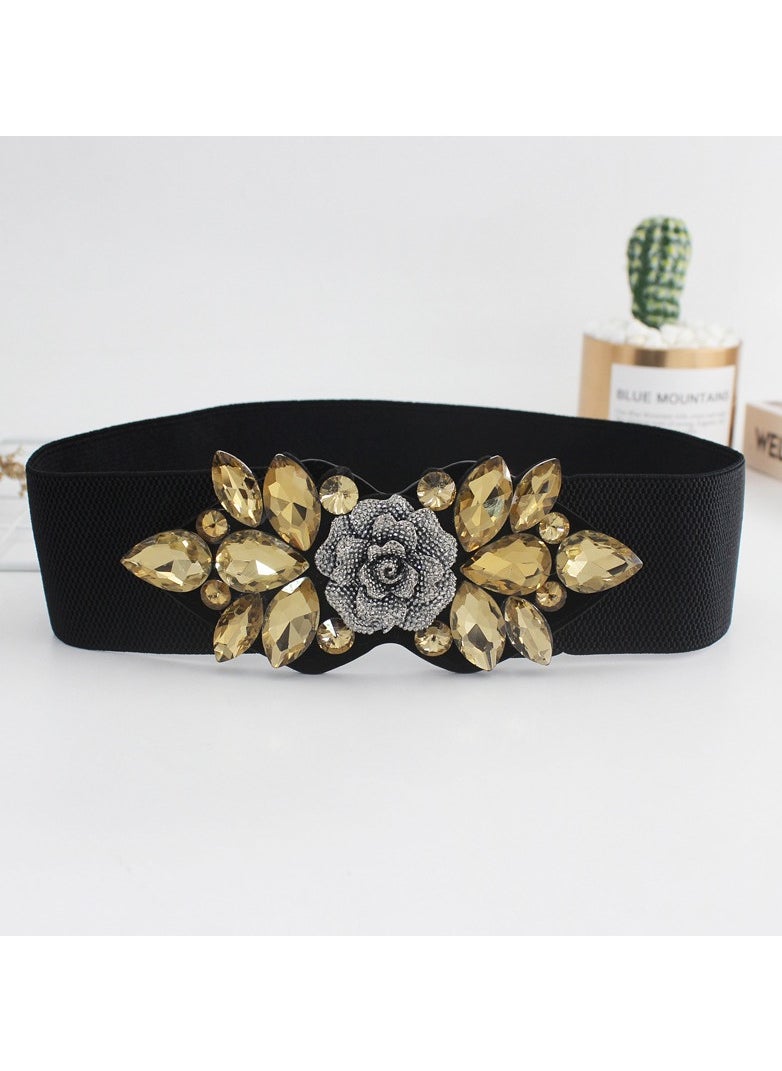 KUYING - Rose Water Diamond Inlaid Elastic Elastic Waistband - Image 1
