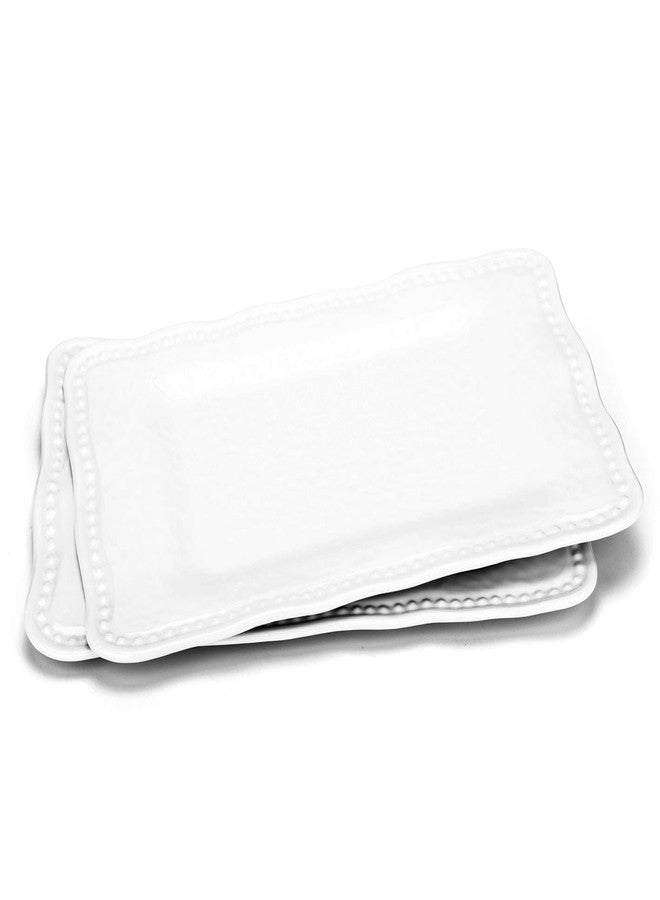 KOXIN-KARLU Melamine Trays, 17-inch Serving Trays and Platters, Set of 2 White - Image 5