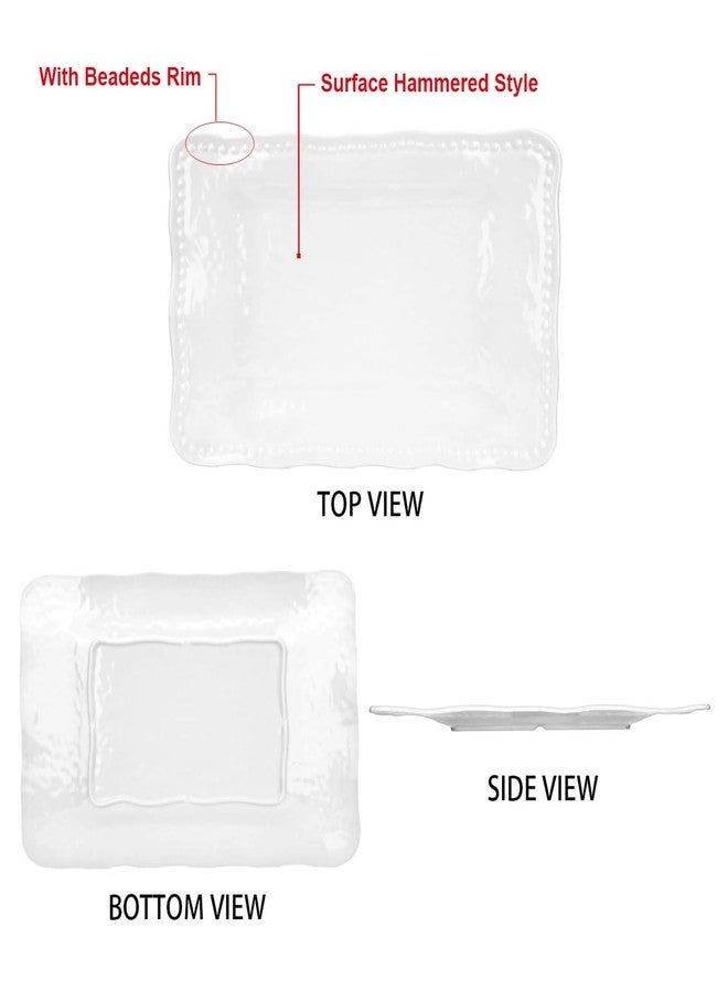 KOXIN-KARLU Melamine Trays, 17-inch Serving Trays and Platters, Set of 2 White - Image 3
