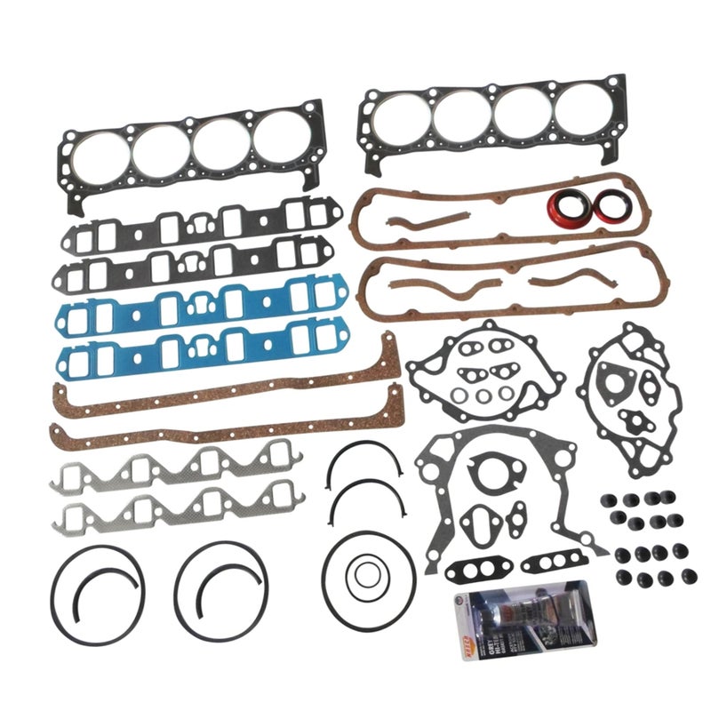 Partsflow Full Engine Gasket Set for 19631982 Ford 260 289 302 Ford 302 Full Gasket Set Fits 19681982 Ford 302 V8 2 Piece Rear Seal Pn F3024 43L 47L 5L V8 OE2601125