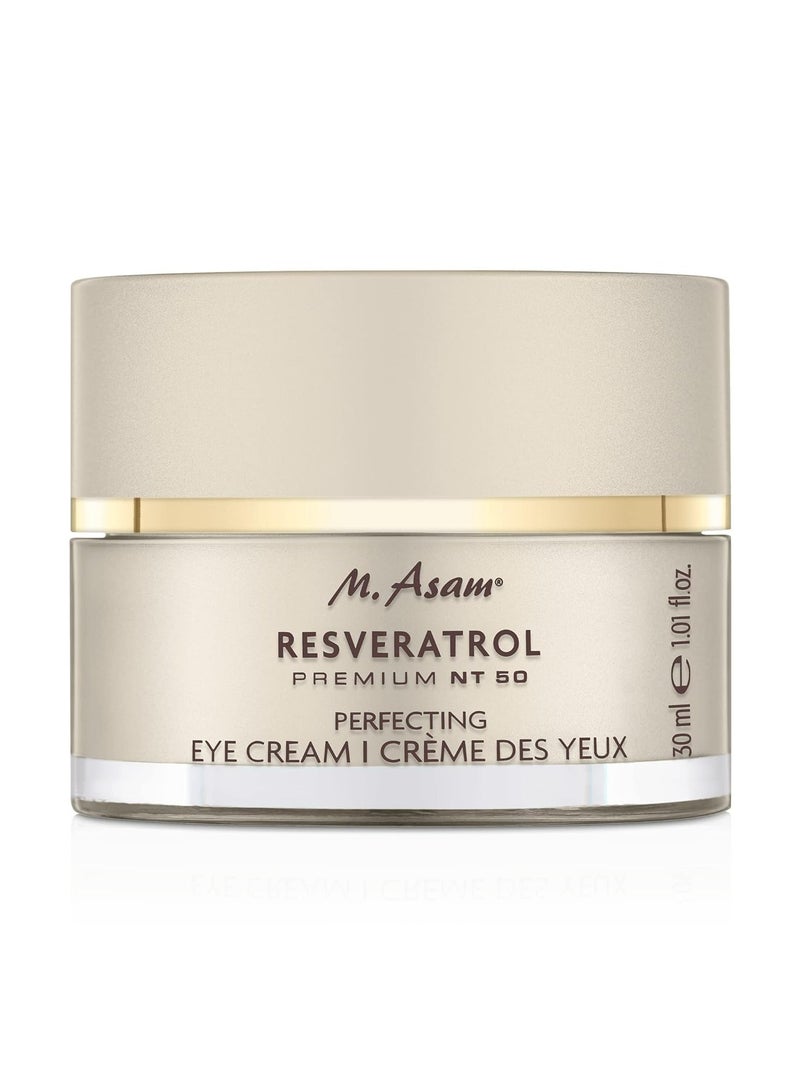 أم. أسام M. Asam Resveratrol Premium NT50 Perfecting Eye Cream – Anti-aging under eye cream with resveratrol & hyaluronic acid to smooth wrinkles & fine lines, vegan formula, 1.01 Fl Oz - Image 1