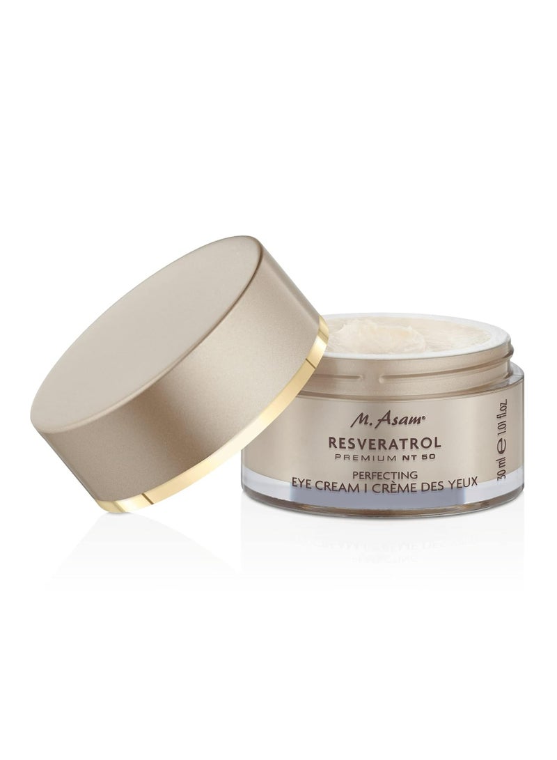 أم. أسام M. Asam Resveratrol Premium NT50 Perfecting Eye Cream – Anti-aging under eye cream with resveratrol & hyaluronic acid to smooth wrinkles & fine lines, vegan formula, 1.01 Fl Oz - Image 4