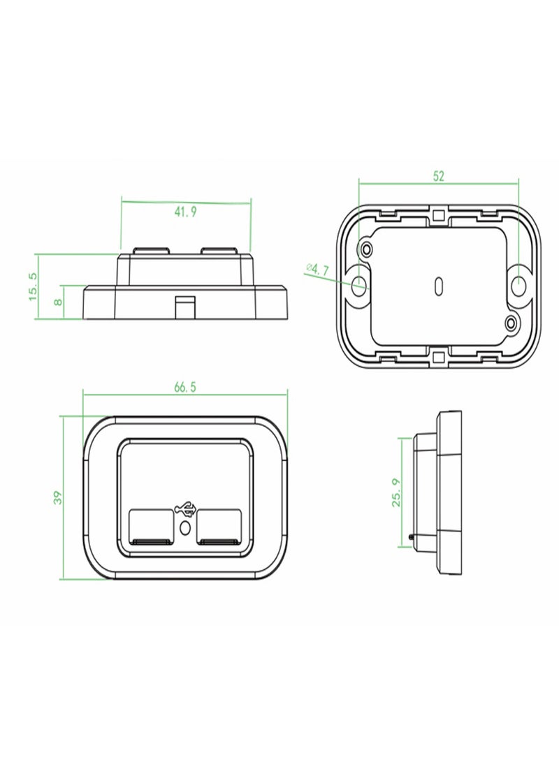 Dual USB Outlets 3.1A Car Charge Adapter Power Socket 12-24V with Cap for Car Bus Truck RV Marine Boat Motorcycle  - Image 2