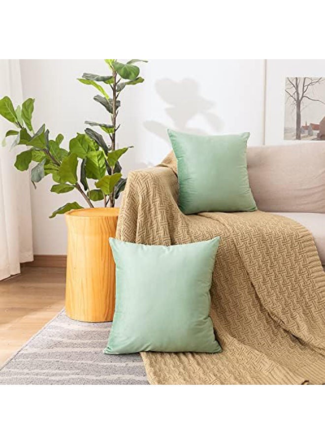  انتكس بيت الستائر طقم غطاء وسادة مربع مزخرف قطيفة ناعم سميك مكون من قطعتين - Image 2